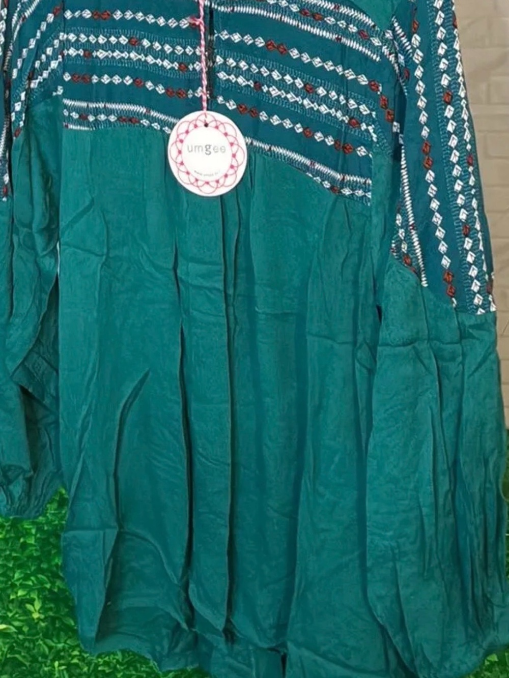 Umgee Teal Boho long sleeves Shirt